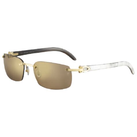 cartier white sunglasses|authentic cartier buffalo horn.